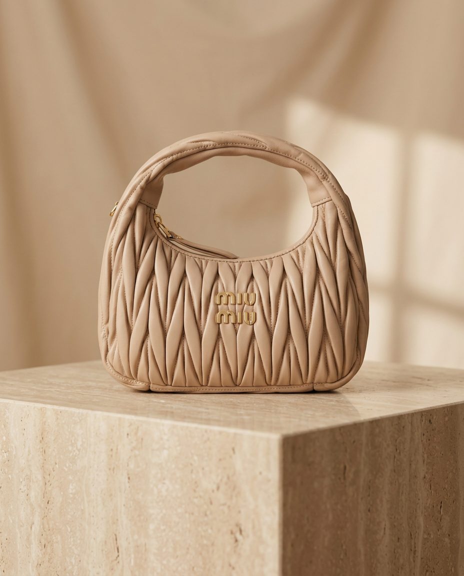 Bolso de Piel Plisado