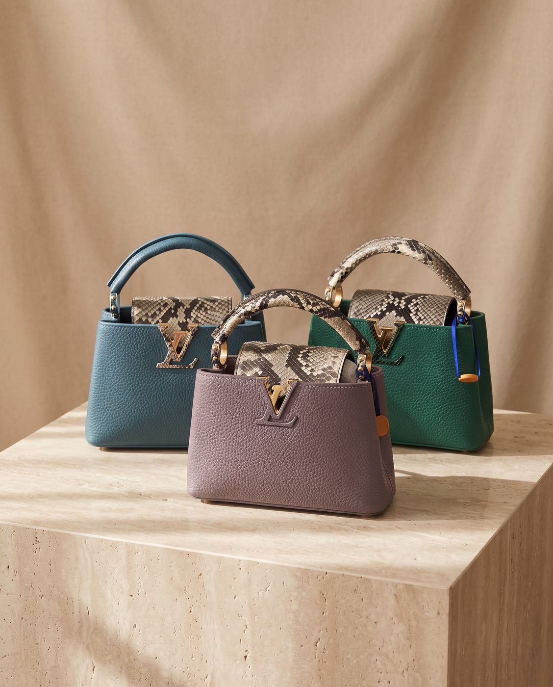 Bolso de Piel Granulado Pitón